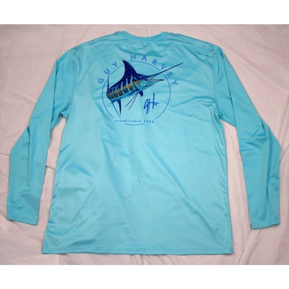 Guy Harvey Other - Guy Harvey By AFTCO Performance Mens Long Sleeve Fishing Graphic T-Shirt Size L